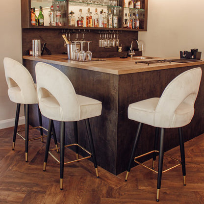 Astra Velvet Bar Stool