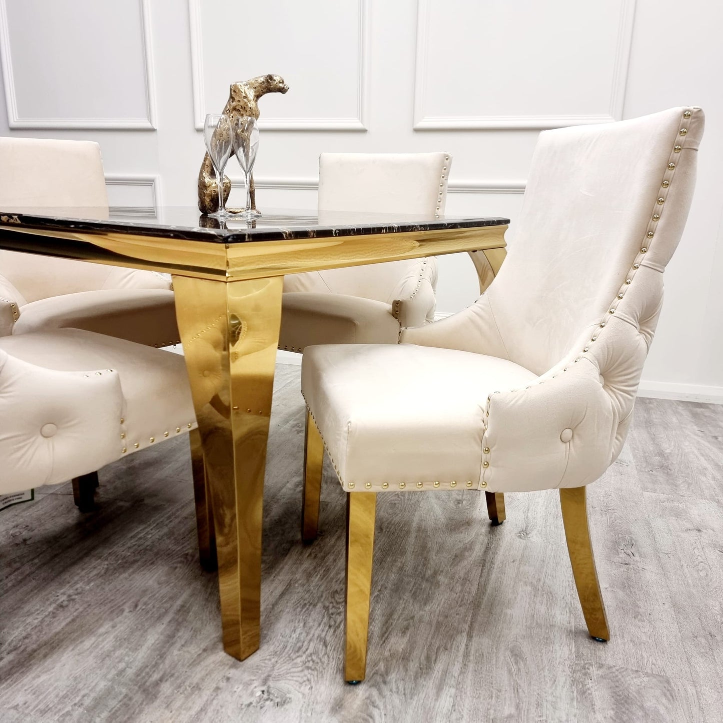 Kensington Dining Chair - Gold Leg