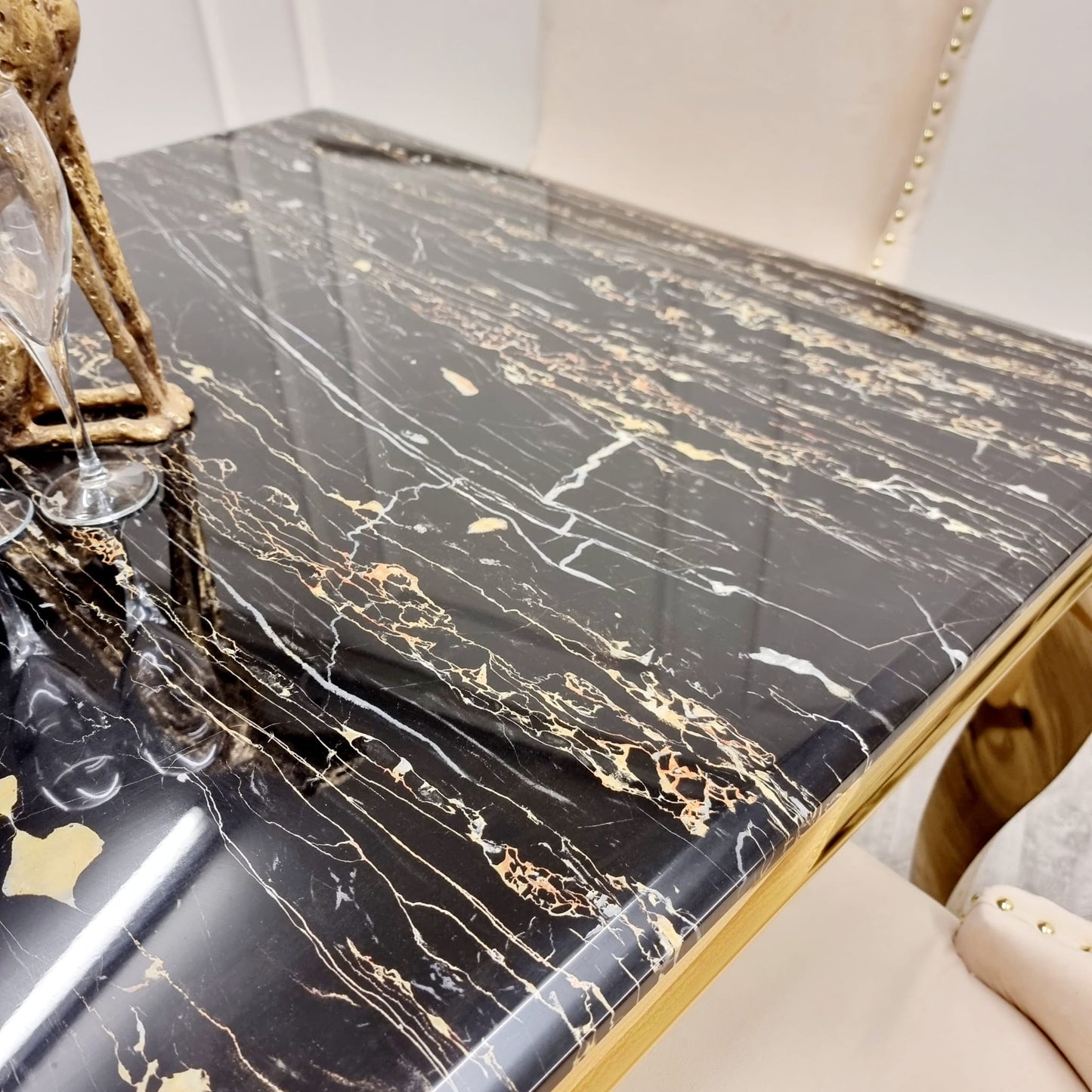 Kensington Dining Chair - Gold Leg