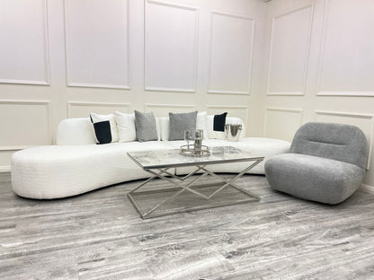 Miama Curved Cinema Boucle Sofa