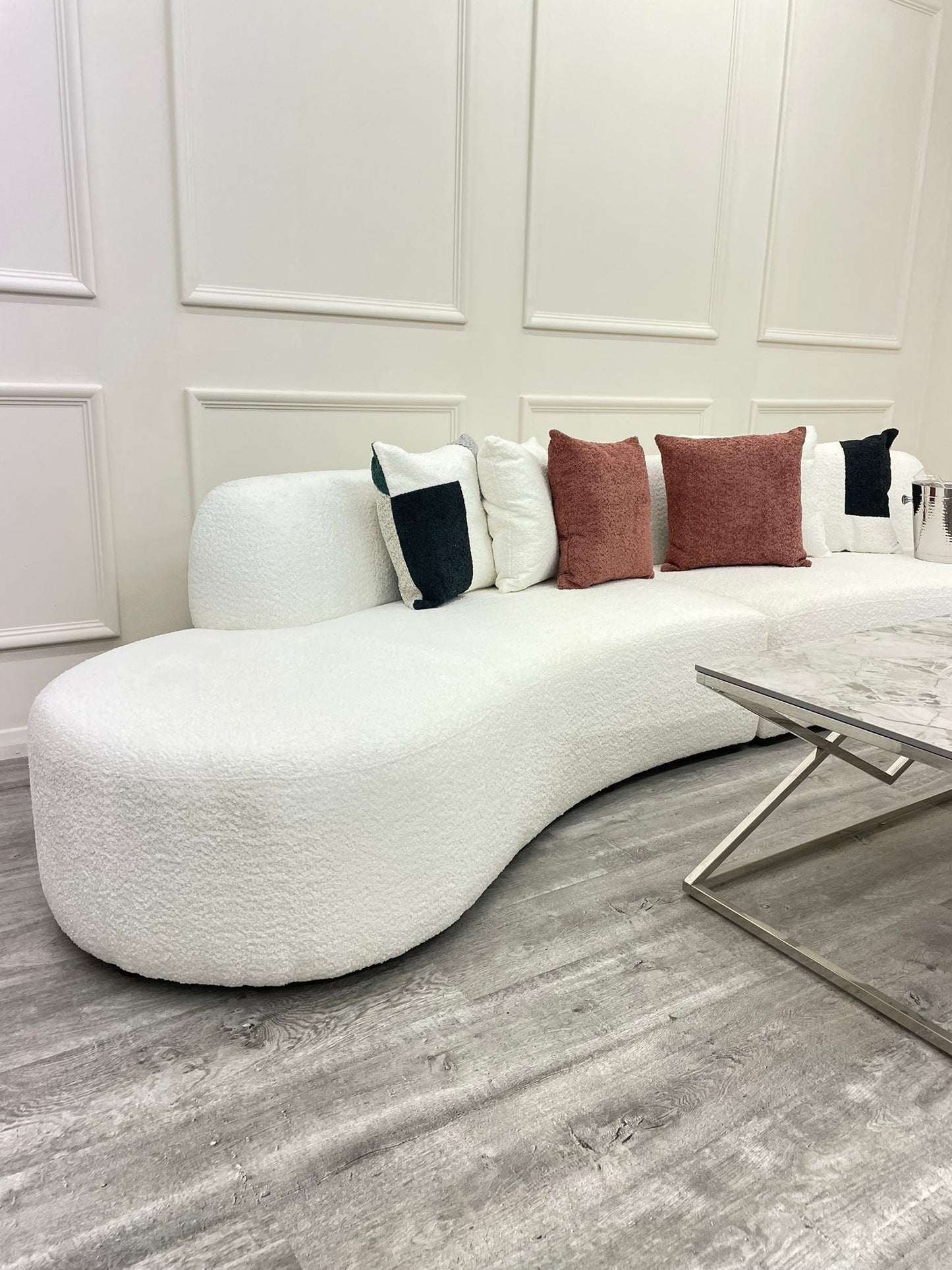 Miama Curved Cinema Boucle Sofa