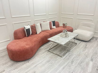 Miama Curved Cinema Boucle Sofa