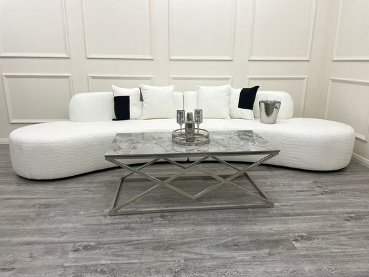 Miama Curved Cinema Boucle Sofa