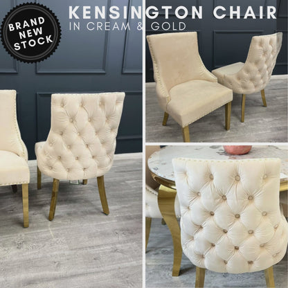 Kensington Dining Chair - Gold Leg